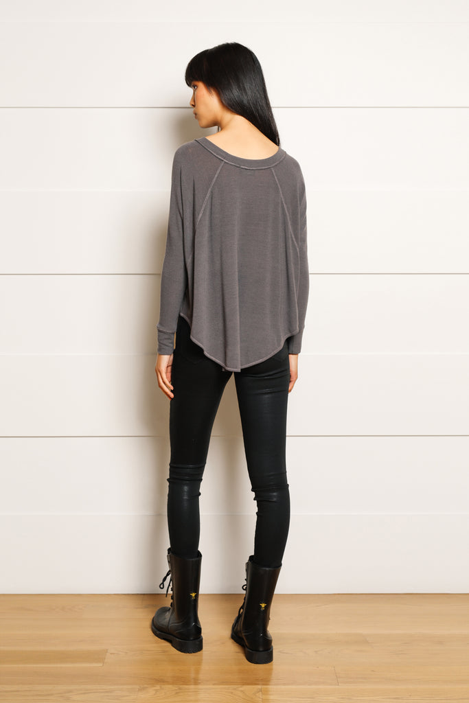 Arlo Leather Contrast Sweater