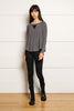 Arlo Leather Contrast Sweater